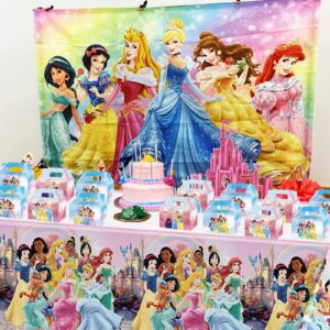 20 PCS Princess Party Favor Boxes, Princess Theme Candy Cookies Party Gift Boxes Princess Cardboard Gable Boxes for Kids Fans Birthday Party Supplies Baby Shower Party Decoration