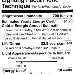 GE (case of 6) 68161 LED Reflector Flood BR30, 10 watt, LED10DR30V/830W Natural White, 3000K, Dimmable, 10 watt 700 lumens LED Light Bulb