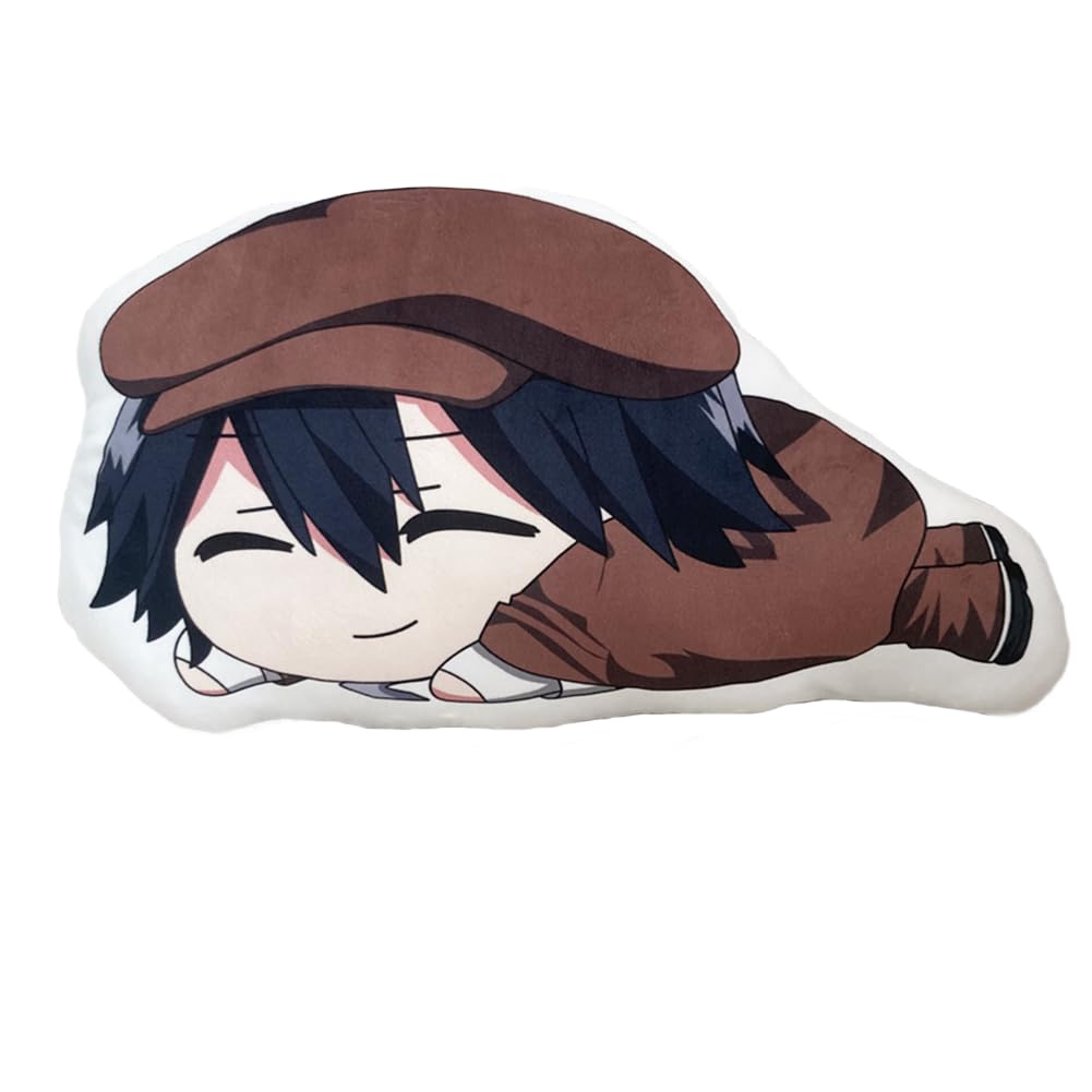 Anime BSD Plush Doll Hugged Pillow Cartoon Character Dazai Osamu Cute Plush Pillow Cushion Doll Toy Stuffed Cushion Birthday Xmas Gift Sofa Decoration