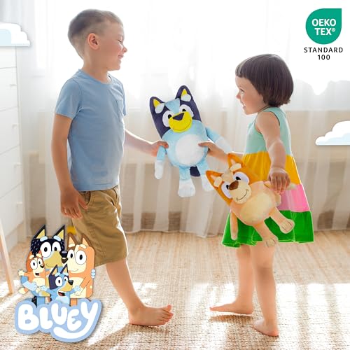 Bluey & Bingo Plush Pillow Buddy Set - Super Soft Character Pillows - Polyester Microfiber, 12 inches