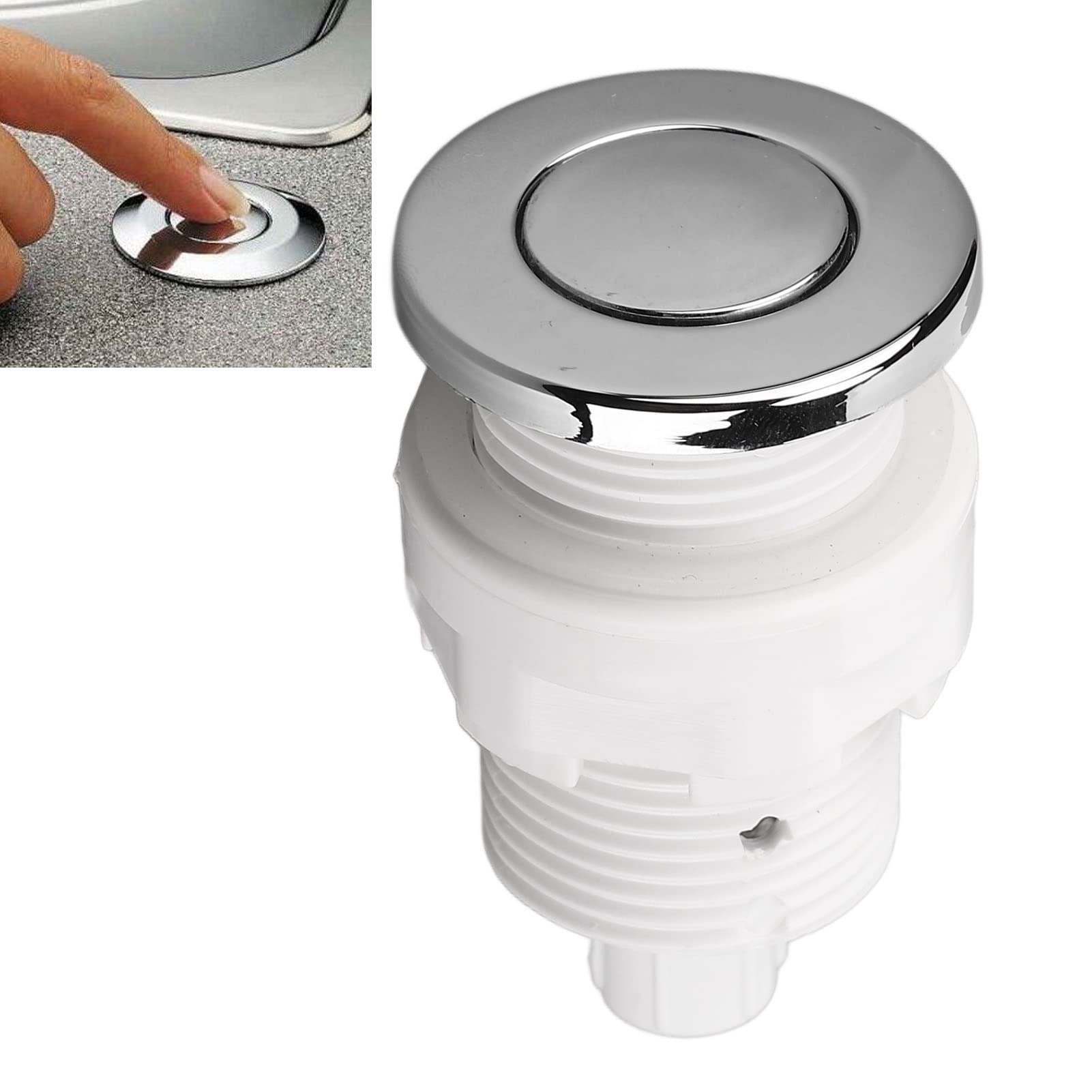 XIASABA Air Pressure Bath Switch Garbage Disposal Push Button,Push Button Garbage Disposal Sink Top Air Switch,Garbage Disposal Air Switch Bathtub Accessories