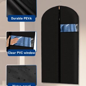 Garment Bags Suit Bags 24 x 43 Inch, 9 Packs Garment Covers for Hanging Clothes on Closet or Travel, PEVA (70GSM) Suit Covers for Storage Suits, T-shirts and Jackets