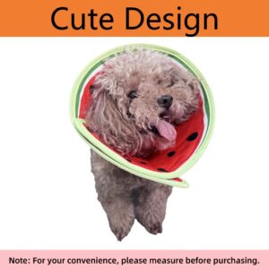 Soft Dog Cone Collar for Dogs After Surgery, Adjustable Dog Recovery Cone Collar for Medium Small Puppy Dogs and Cats to Stop Licking (Strawberry M)