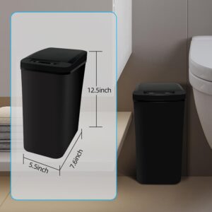 TemphytBong Small Touchless Bathroom Trash Can with Lid 2 Pack 2.6 Gallon Smart Motion Sensor Trash Can Automatic Garbage Can for Bedroom Living Room Toilet Office