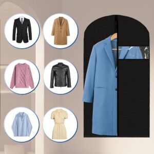 Garment Bags Suit Bags 24 x 43 Inch, 9 Packs Garment Covers for Hanging Clothes on Closet or Travel, PEVA (70GSM) Suit Covers for Storage Suits, T-shirts and Jackets