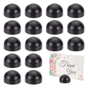 olycraft 20pcs round table number stands black wood memo photo stand 1.5mm slot name card holders 1.9x1.2 inch place card holders table number holders for weddings anniversary party