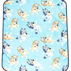 Jay Franco Bluey and Bingo 40 x 50 Inch Plush Travel Throw - Kids Super Soft Bedding