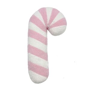 mokoggiri candy throw pillow christmas decorations soft fluffy candy cane pillow stuffed lollipop plush pillows gifts for home decor sofa cushion (16 inch candy cane pink)