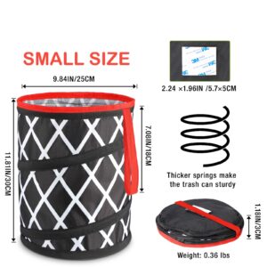 LXURY Car Trash Can, Collapsible,Pop Up Trash Bin,Garbage Can for Truck,Van, SUV,RV,Garbage Can,4.5 Gallon,9.8" X 11.8",