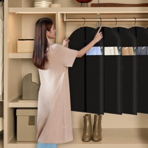 Garment Bags Suit Bags 24 x 43 Inch, 9 Packs Garment Covers for Hanging Clothes on Closet or Travel, PEVA (70GSM) Suit Covers for Storage Suits, T-shirts and Jackets