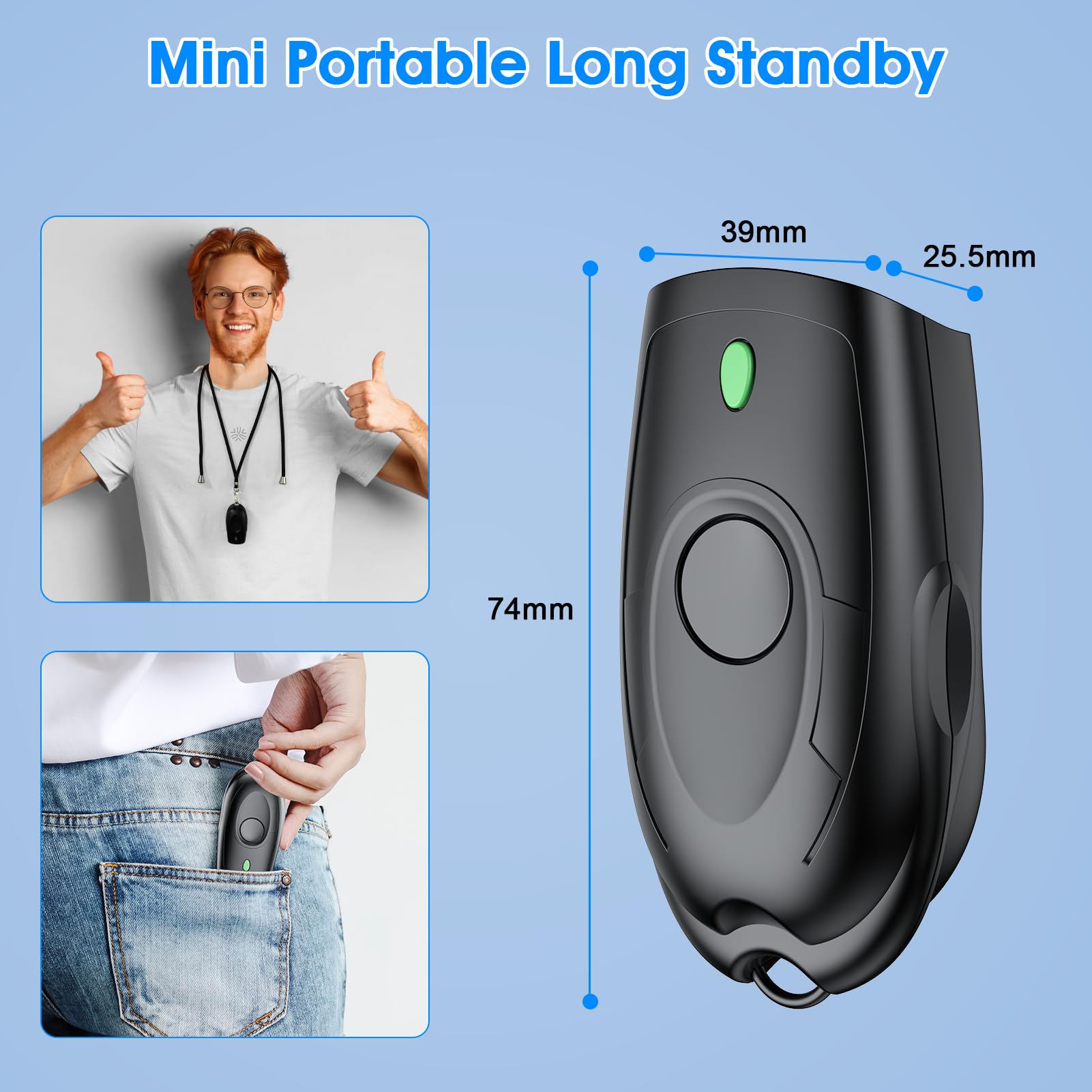 Mini Wireless Barcode Scanner,symcode Barcode Scanner Bluetooth&Wireless 2.4Ghz and USB All in one Bar Code Image Reader for Tablet iPhone iPad Android iOS PC POS