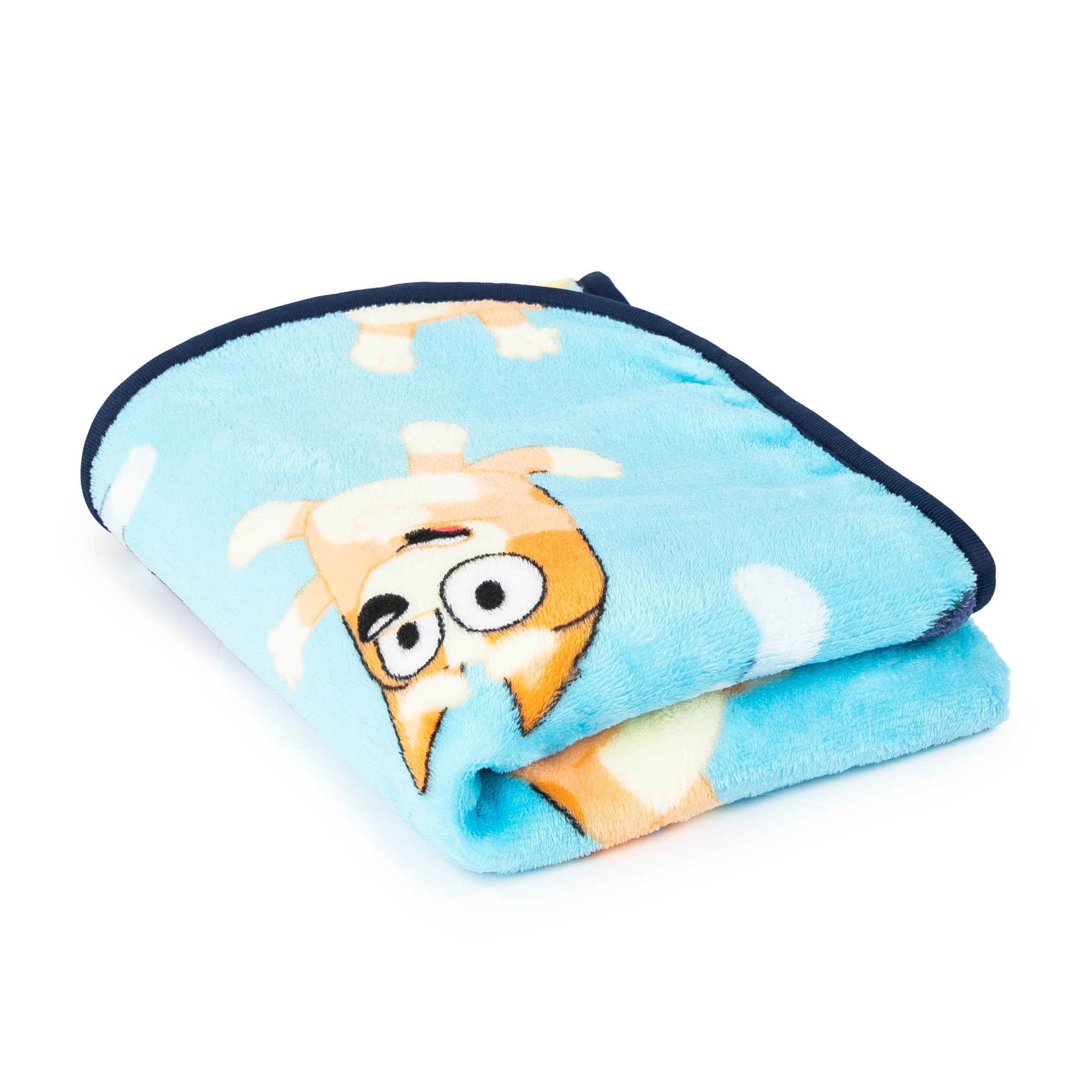 Jay Franco Bluey and Bingo 40 x 50 Inch Plush Travel Throw - Kids Super Soft Bedding