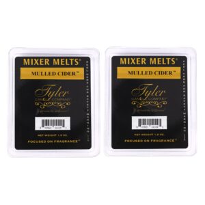 tyler candle company 14109 mulled cider 1.9 ounce scented mixer wax melts cubes for tart burner, pack of 2