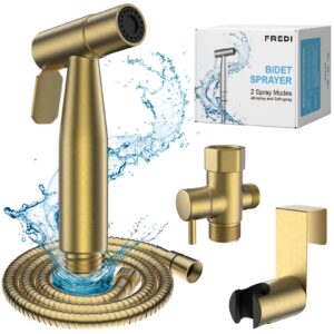 fredi bidet sprayer for toilet, bidet sprayer, toilet faucet, jet spray for toilet, muslim shower, toilet sprayer, ducha para toilet(gold)