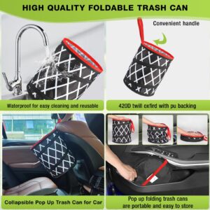 LXURY Car Trash Can, Collapsible,Pop Up Trash Bin,Garbage Can for Truck,Van, SUV,RV,Garbage Can,4.5 Gallon,9.8" X 11.8",