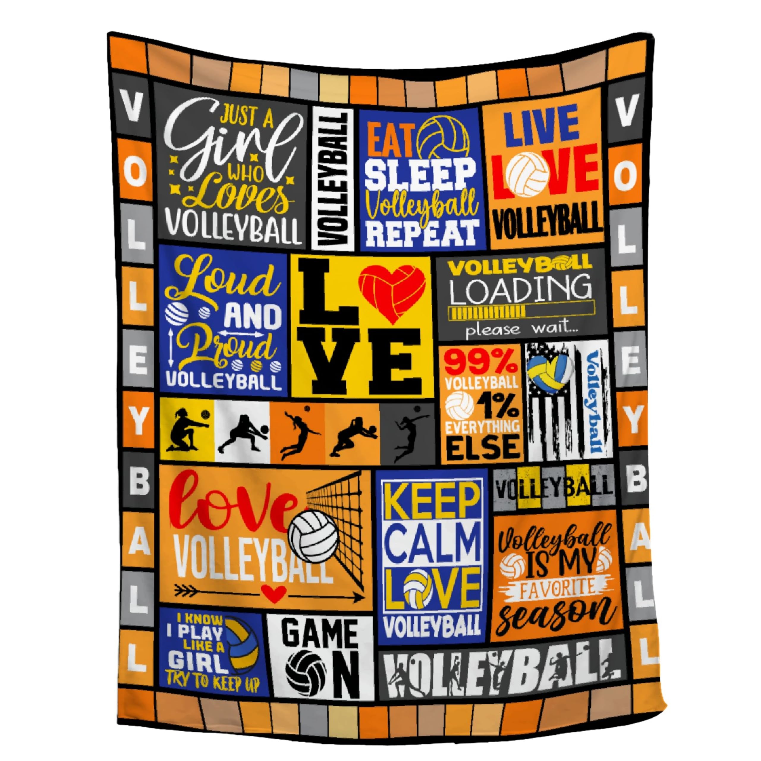 Volleyball Blanket Throw,Volleyball Gifts for Teen Girls Coach,Gifts for Volleyball Lovers,Super Soft Flannel Blanket for Sofa Couch Bed- Plush Warm Cozy Bed Home Decor,40"x50"for Kids/Baby