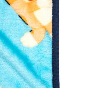 Jay Franco Bluey and Bingo 40 x 50 Inch Plush Travel Throw - Kids Super Soft Bedding