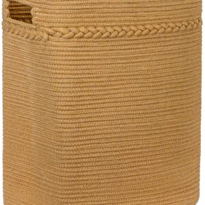 Collapsible Laundry Hamper by Homlikelan,75L Large Cotton Woven Laundry Basket with Handles,20"Tall Blanket Basket for Living Room,Bedroom,Storage Basket for Clothes,Toys,Jute