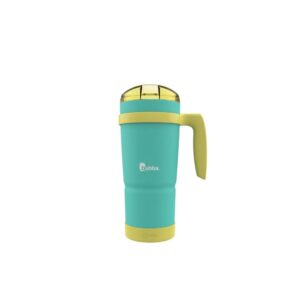 Bubba Envy S Vacuum-Insulated Stainless Steel Tumbler with Lid, 32 oz – Removable Bumper and Handle – Sweat Resistant and BPA-Free - Ideal for Work, Travel or Poolside - Island Lemon