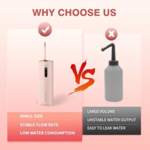 Electric Portable Bidet, Portable Travel Bidet Sprayer Toilet with USB Cable, More Convenient & Easy to Use for Camping/Travel/Home/Car (Pink)