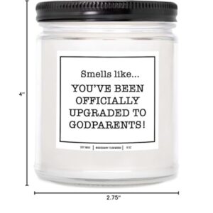 YouNique Designs Godparents Proposal Gift Candle 9 oz Candle - God Parents Presents Proposal Gifts - Gift When Asking Someone to be Godparents - Godparents Proposal Ideas (Mahogany Teakwood)