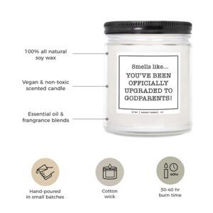 YouNique Designs Godparents Proposal Gift Candle 9 oz Candle - God Parents Presents Proposal Gifts - Gift When Asking Someone to be Godparents - Godparents Proposal Ideas (Mahogany Teakwood)