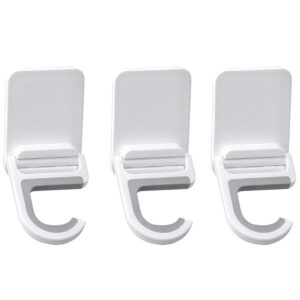 hemobllo 3pcs wall mop hook clothes hanger hooks folding broom wall mount hooks dustpan umbrella wall hanger s hook broom mounted mop hook mop holder self adhesive broom hooks abs