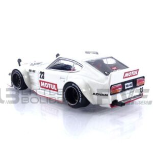 True Scale Miniatures Model Car Compatible with Nissan Fairlady Z Datsun MOTUL V3 White Limited Edition 1/64 Diecast Model Car Kaido House KHMG064