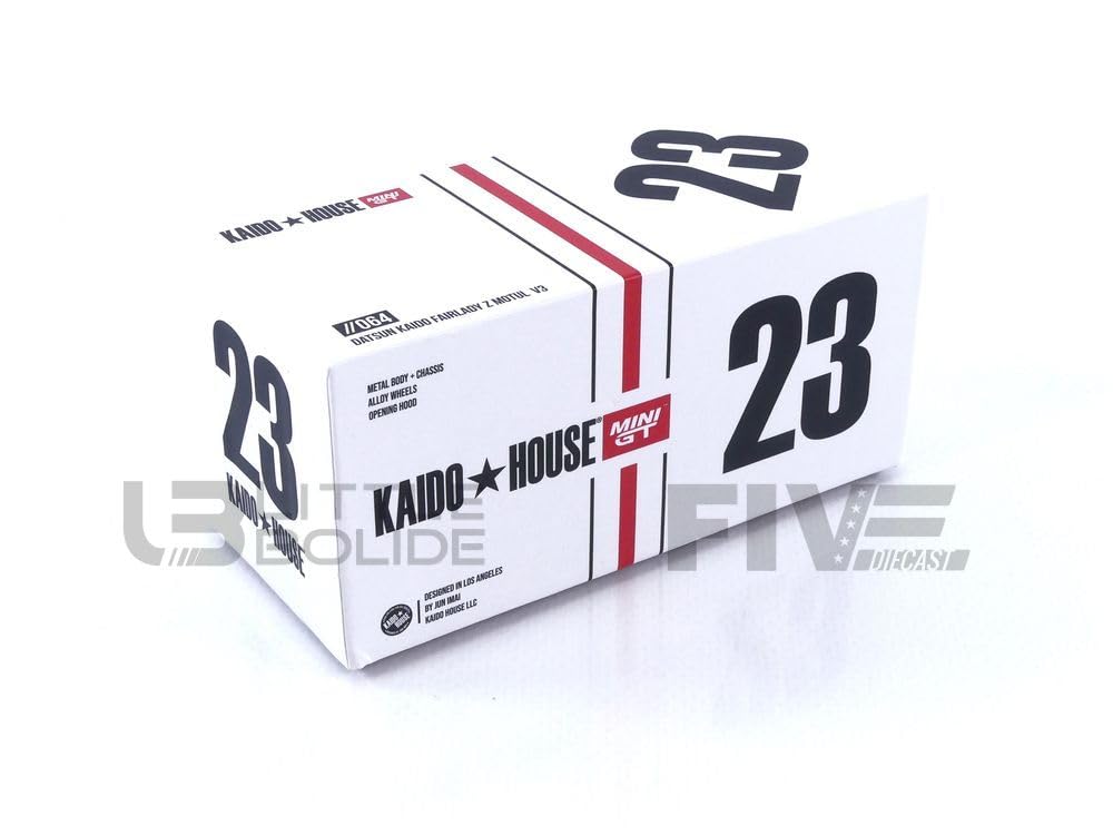 True Scale Miniatures Model Car Compatible with Nissan Fairlady Z Datsun MOTUL V3 White Limited Edition 1/64 Diecast Model Car Kaido House KHMG064