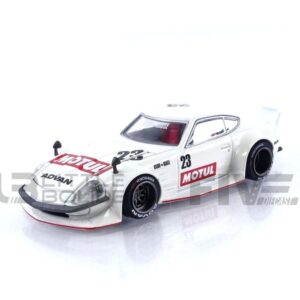 True Scale Miniatures Model Car Compatible with Nissan Fairlady Z Datsun MOTUL V3 White Limited Edition 1/64 Diecast Model Car Kaido House KHMG064