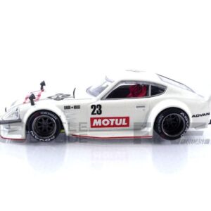 True Scale Miniatures Model Car Compatible with Nissan Fairlady Z Datsun MOTUL V3 White Limited Edition 1/64 Diecast Model Car Kaido House KHMG064