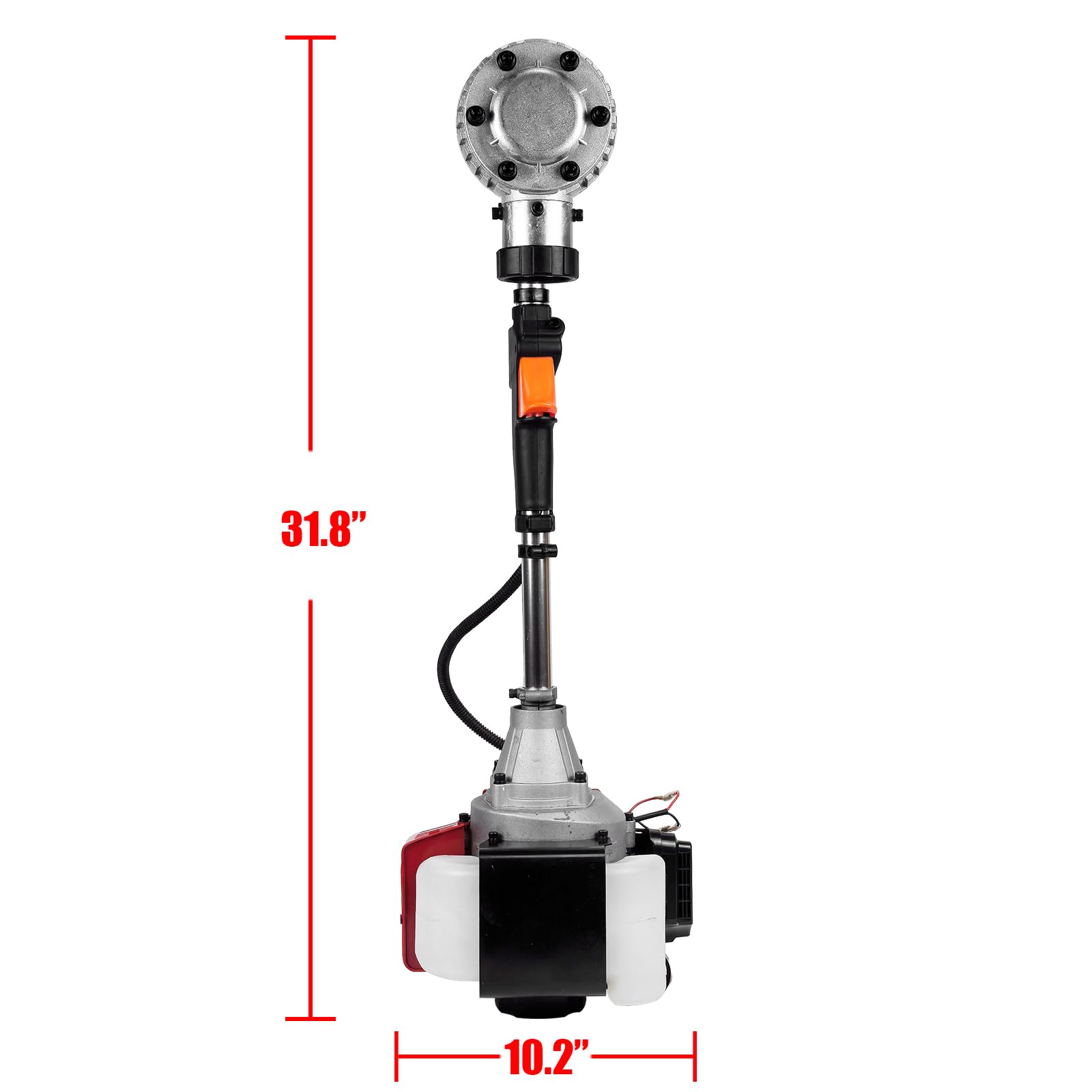 JKCHENPRO Portable Pile Driver Hammer, 2 Stroke Portable 52CC Gas Post Driver Hammer Drills, Handheld Gasoline Pile Driver for Fence Post Construction Site, Maximum Pile Driving Diameter for 50mm