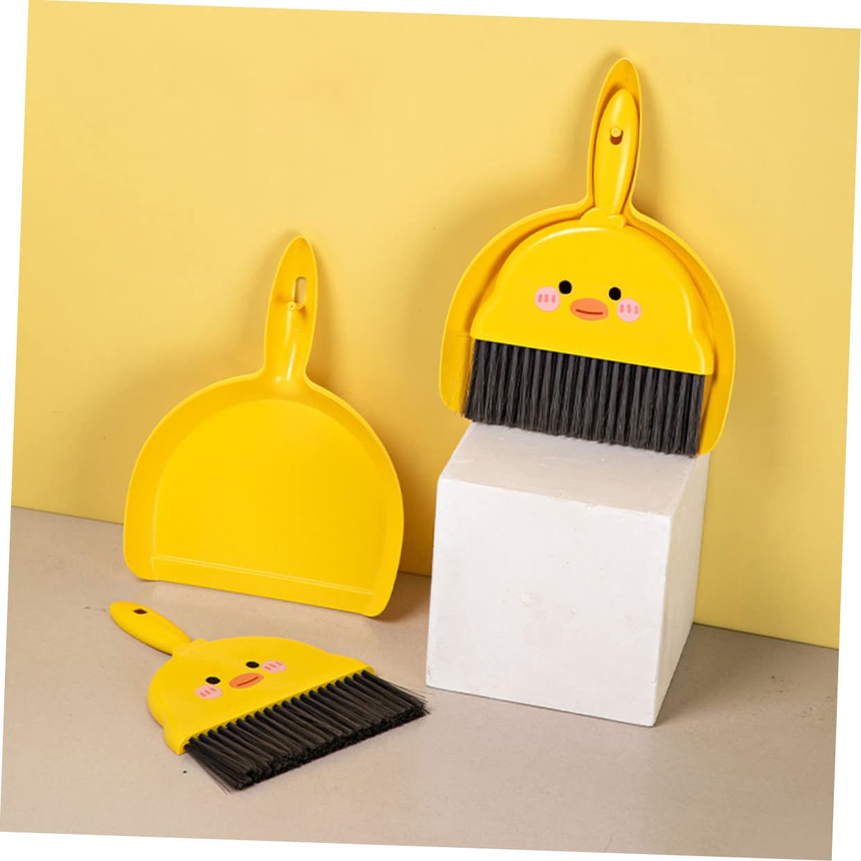 ORFOFE 2 Sets Mini Broom and Dustpan for Desktop Cleaning Compact Handheld Tools for Students and Home Use Ideal for Tables Keyboards and Countertops