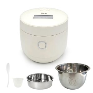 BANU Low Carb Rice Cooker - 4 Cups(white rice), 2 cups(Low carb rice) 7 Preset Functions, 20-Hr Timer, Led Touch, Auto Keep Warm - Healthy Cooking for Keto and Low Glycemic Diets - White / 8-Cup (Cooked) (4-Cup UNCOOKED) Digital Rice Cooker and Food Steam