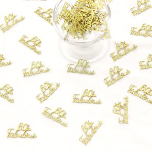 happy 60th birthday confetti glittery 60&fabulous birthday decorations gold table scatters for wedding anniversary decor supplies 100pcs