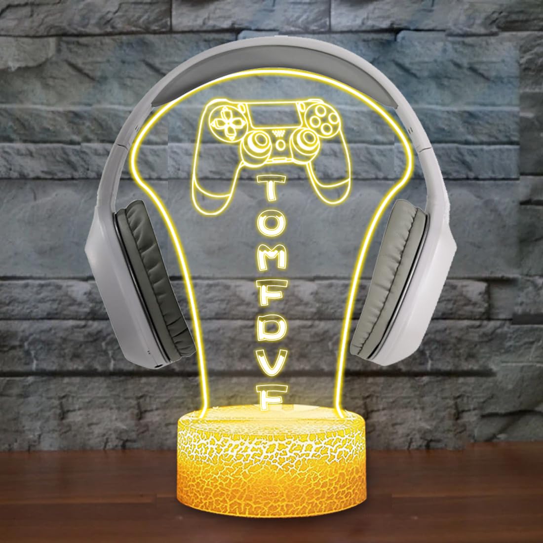 XIAO.Z Personalized Headphone Stand with Light, Custom Name Gamertag Sign, Custom Headset Holder Night Light,Gamer Name LED Neon Sign,Christmas Valentine's Day Gamer Boyfriend Gift,Gamer Accessories