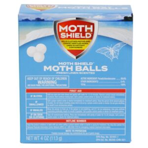 Moth Shield Moth Ball Traps for Clothes, Furniture, Carpet and Pantry Moths, Fresh Linen Scented, 4 Ounce Box (Fresh Linen, 4 Ounce (2 Pack))