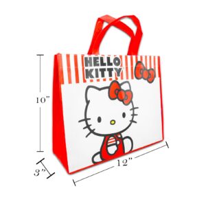 Hello Kitty Tote Bag Set for Girls - Hello Kitty Accessories Bundle with 3 Hello Kitty Reusable Bags Hello Kitty Grocery Bags with Stickers, More | Hello Kitty Tote Bag Set