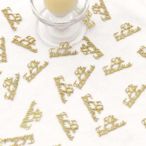 Happy Birthday Party Table Confetti Glitter Gold 50 and Fabulous Table Scatter Decorations for 50 Years Old Birthday/Wedding Anniversary Party Favor Decor Supplies 100PCS