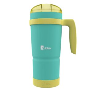 bubba envy s vacuum-insulated stainless steel tumbler with lid, 32 oz – removable bumper and handle – sweat resistant and bpa-free - ideal for work, travel or poolside - island lemon