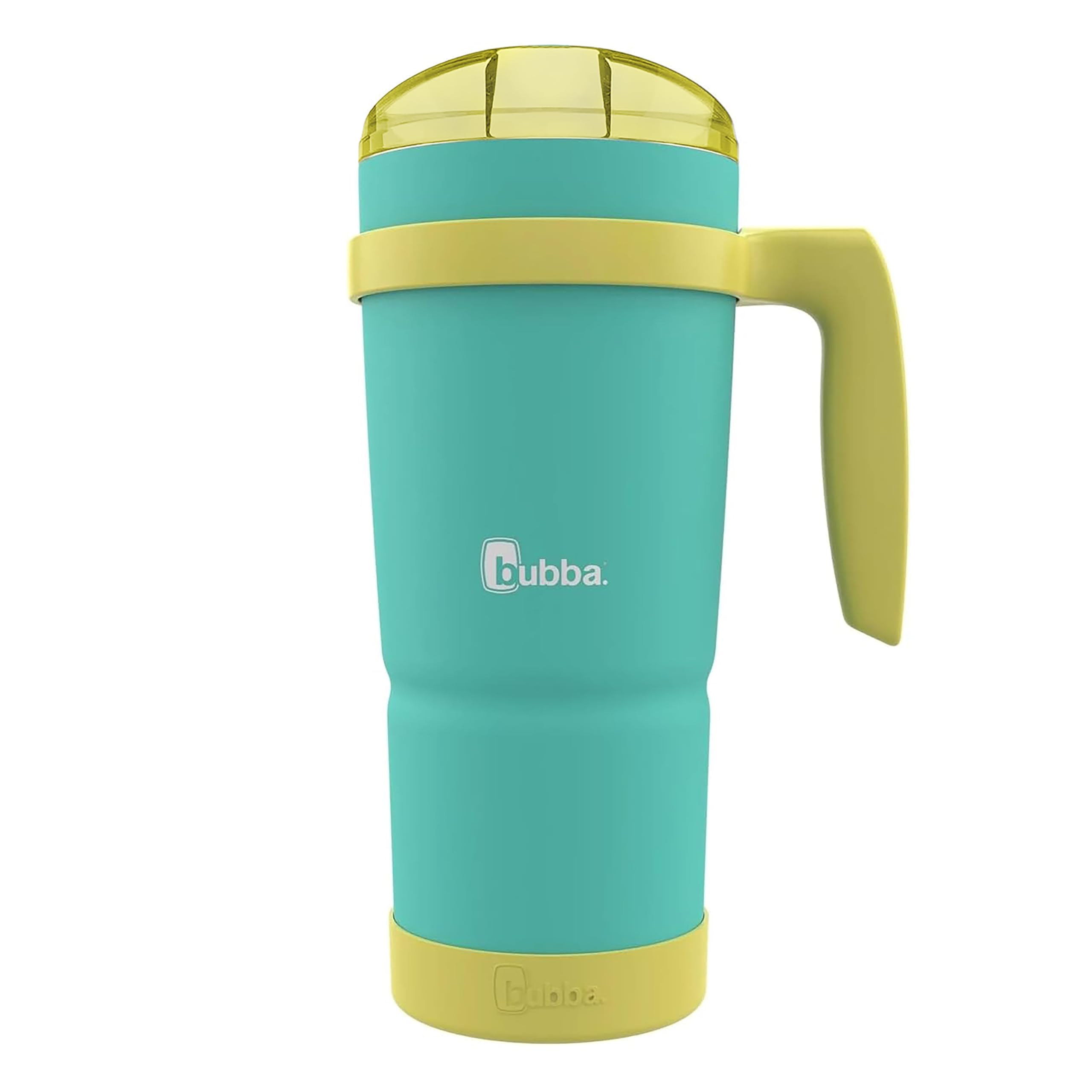 Bubba Envy S Vacuum-Insulated Stainless Steel Tumbler with Lid, 32 oz – Removable Bumper and Handle – Sweat Resistant and BPA-Free - Ideal for Work, Travel or Poolside - Island Lemon