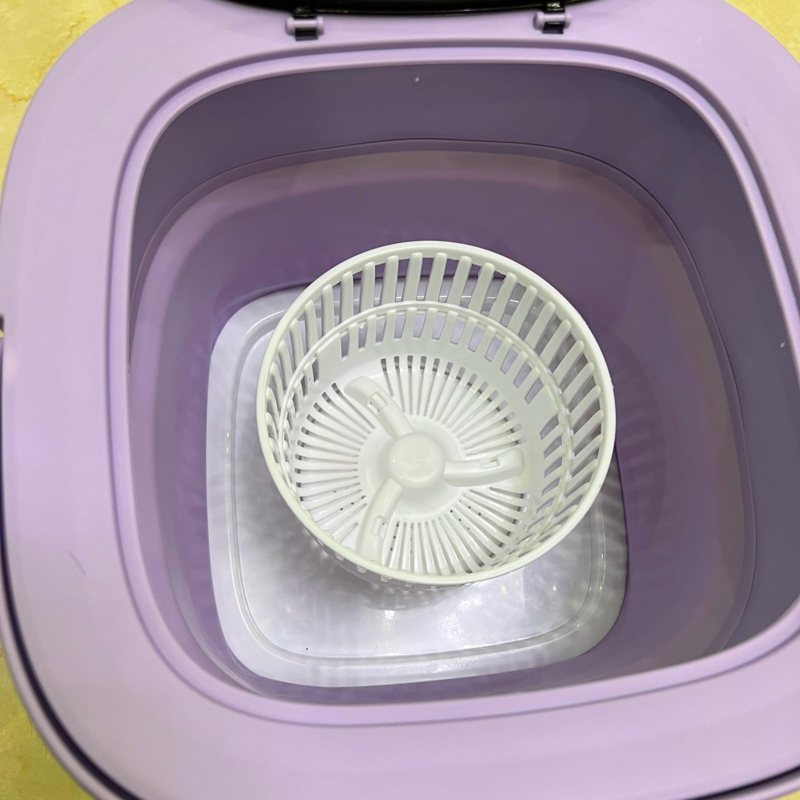 WNDT Mini Portable Washing Machine with 11L Capacity and Blue Light, Ideal for Underwear, Socks, Baby Clothes, Foldable Design for Space-saving Convenience, Perfect for On-the-Go Use - Purple