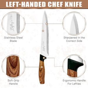 Lefty’s Left Handed Chef Knife - Stainless Steel Durable Blade - Extra Sharp - Great for Cutting, General Purpose, Kitchen items - Gifts for Left-Handed People, Lefty, Adults, Man, and Women