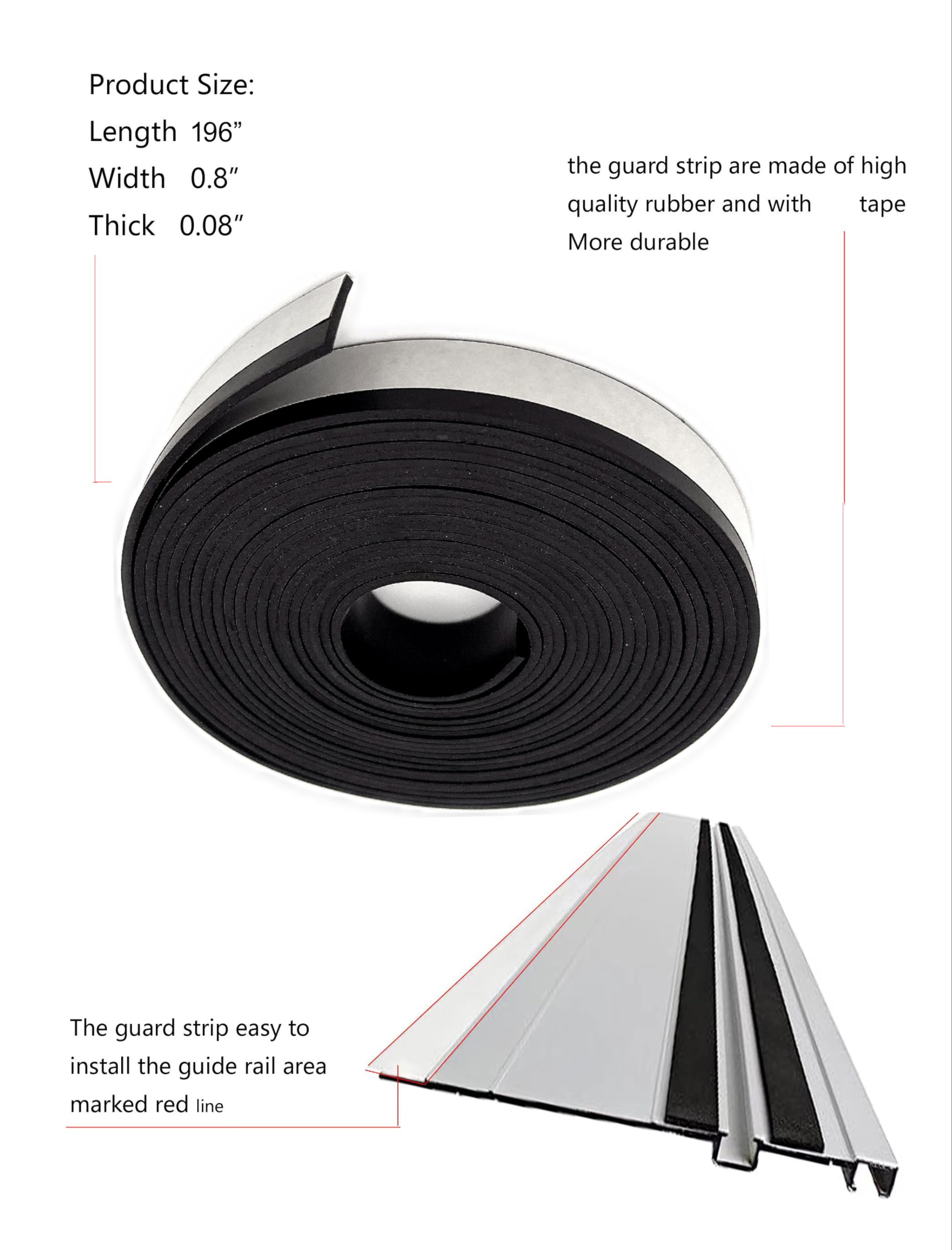 196 inch (5 M) Splinter Guard Strip Compatible with Makita Festool Dewalt Guide Rail Strip and Most Brand Guide Rails,Makita Guide Rail Accessories,194419-4