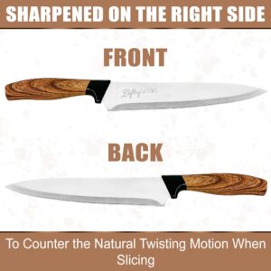 Lefty’s Left Handed Chef Knife - Stainless Steel Durable Blade - Extra Sharp - Great for Cutting, General Purpose, Kitchen items - Gifts for Left-Handed People, Lefty, Adults, Man, and Women