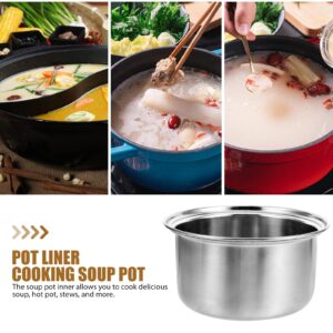 UKCOCO Rice Cooker Liner, Stainless Cookware Instant Nonstick Cooking Pan Inner Tank Soup Pot Insert Container for Stove Top