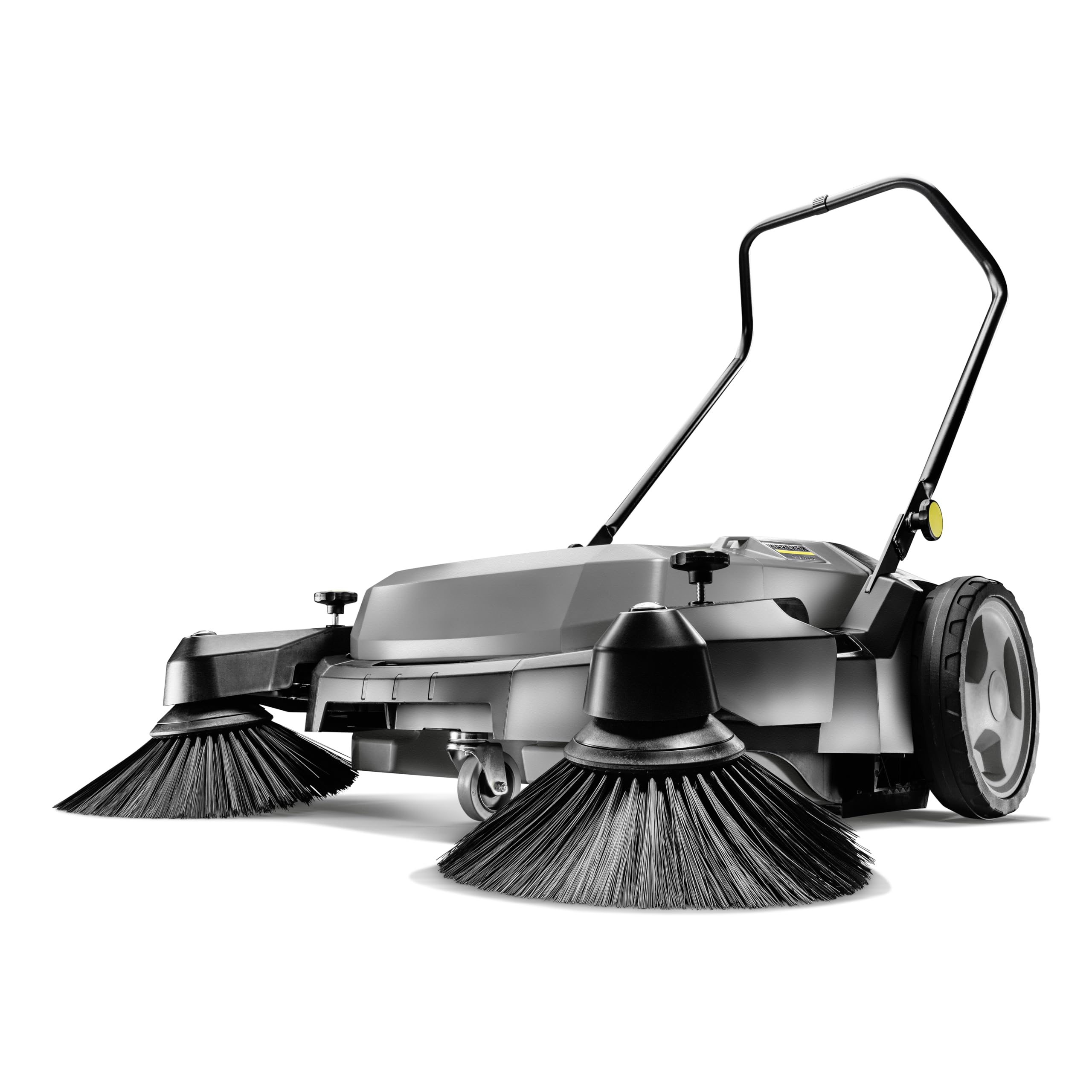 Kärcher Commercial Outdoor Hand Push Sweeper, Two Bristle Brushes, Sweeps up to 30,000 ft²/h - KM 70/20 C 2SB - 12 Gallon Capacity