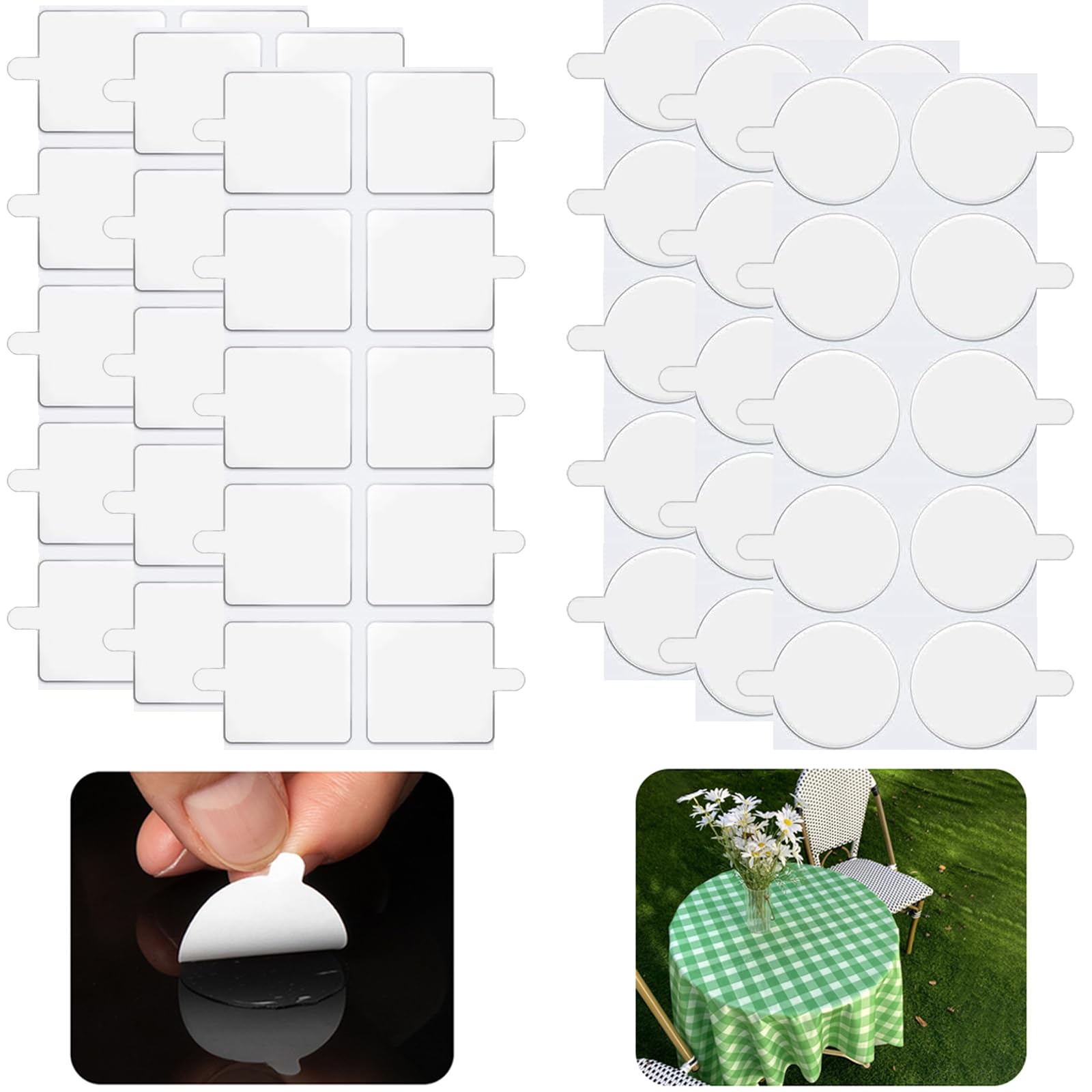 60Pcs Transparent Tablecloth Clips&Table Cloth Holder Clips, Table Cover Clips for Thick Picnic Table Clips, Photo Mounting, Birthday Party Decorating, Office And Classroom