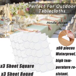 60Pcs Transparent Tablecloth Clips&Table Cloth Holder Clips, Table Cover Clips for Thick Picnic Table Clips, Photo Mounting, Birthday Party Decorating, Office And Classroom