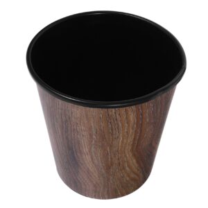 LALAFINA Retro Imitation Wood Grain Trash Can Wooden Trash Can Bamboo Wastebasket Hotel Trash Can Kitchen Bin Slim Recycle Can Compost Bin Garbage Can Office High Capacity Plastic Trash Bin